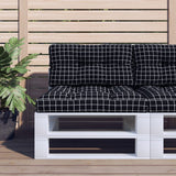vidaXL Palletkussens 2 st stof antracietkleurig