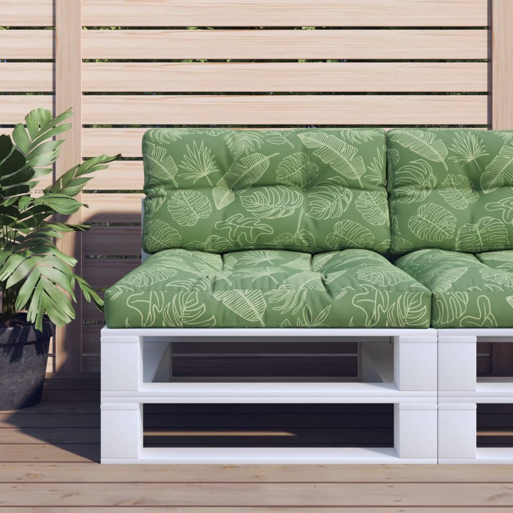 vidaXL Palletkussens 2 st stof antracietkleurig