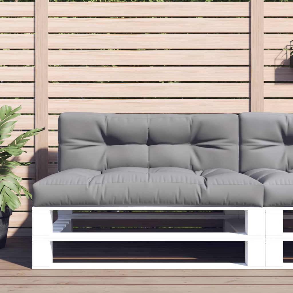 vidaXL Palletkussens 2 st stof antracietkleurig