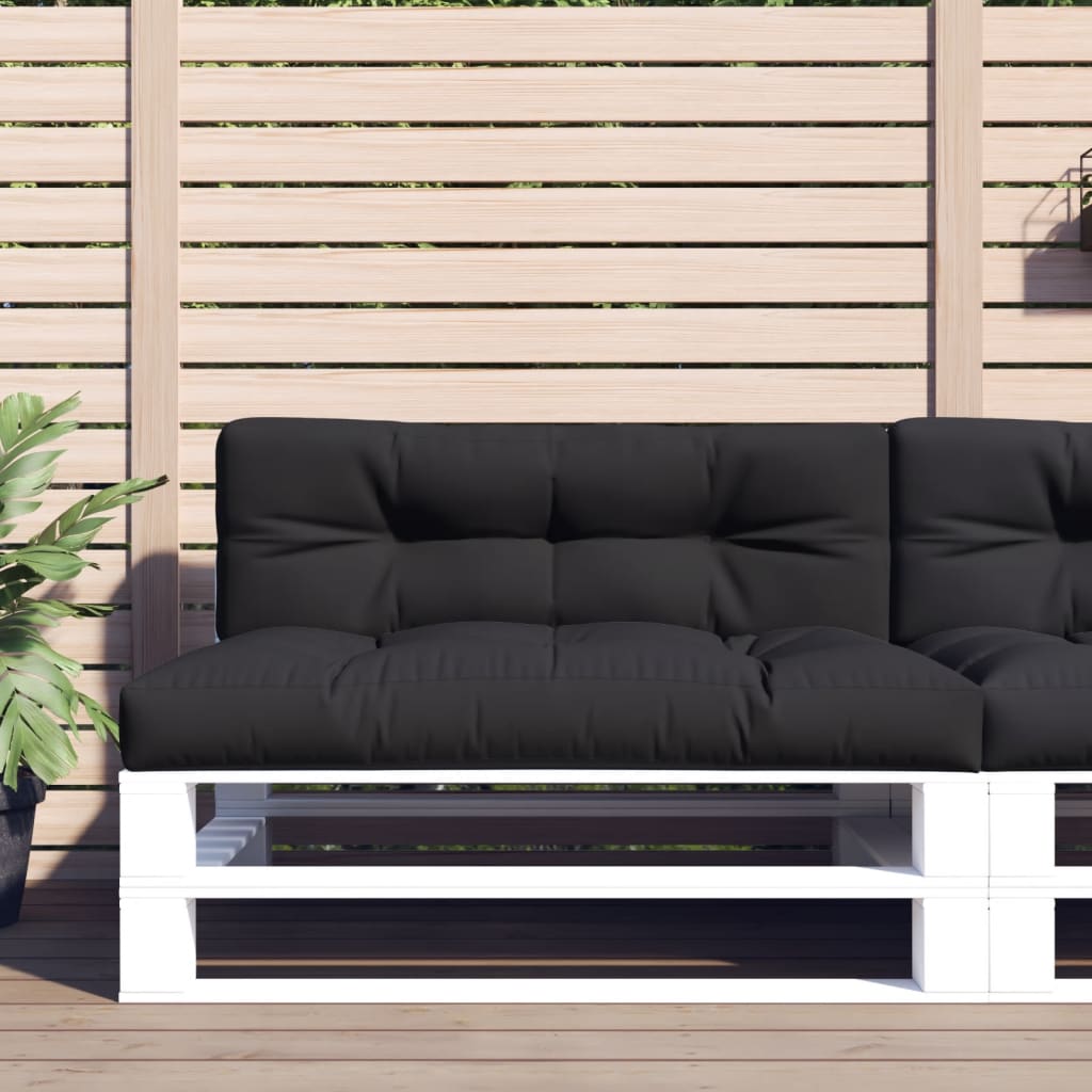 vidaXL Palletkussens 2 st stof antracietkleurig