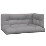 vidaXL Palletkussens 3 st stof grijs