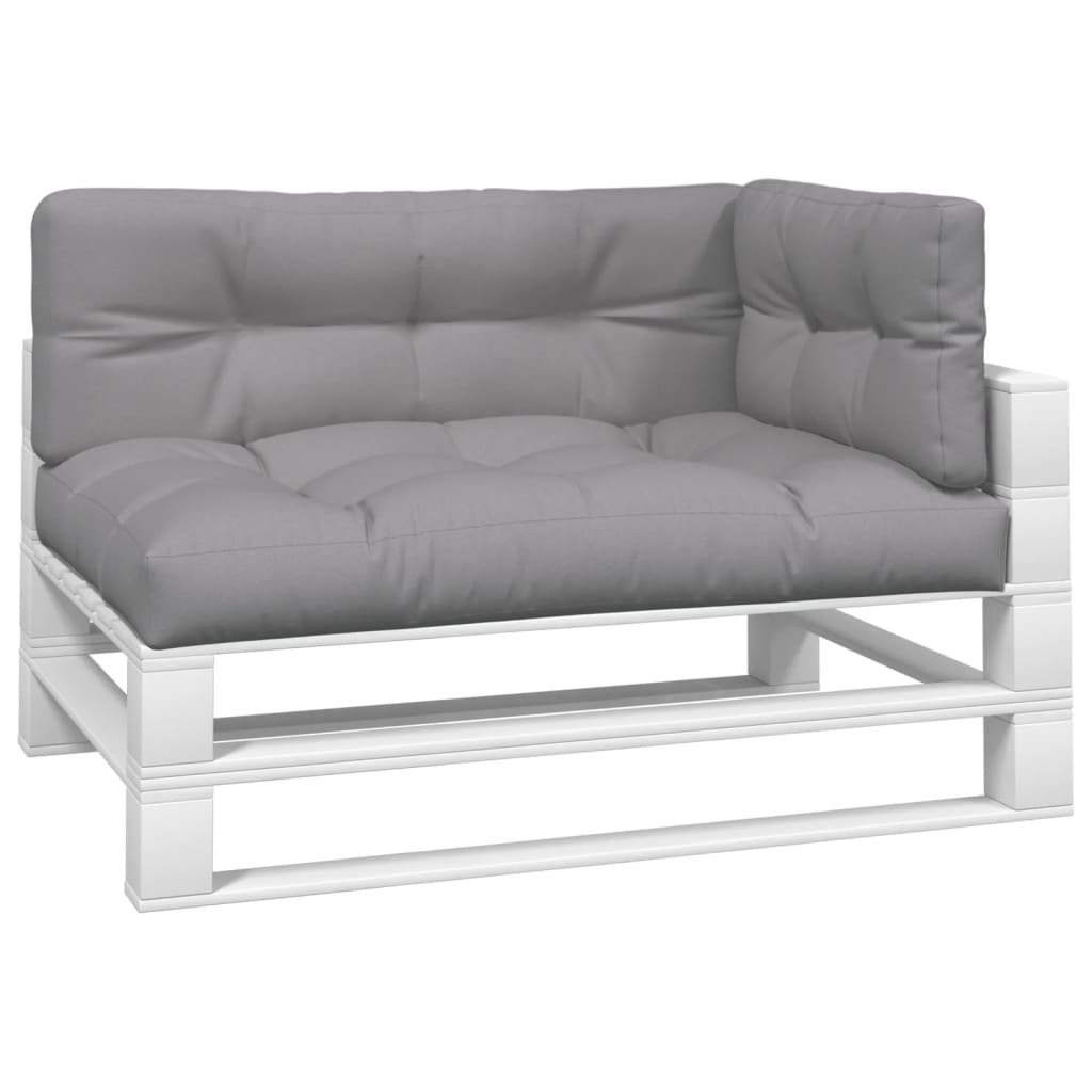 vidaXL Palletkussens 3 st stof grijs