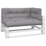 vidaXL Palletkussens 3 st stof grijs