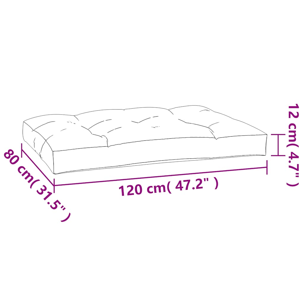 vidaXL Pallet Cushions 5 pcs Fabric Anthracite