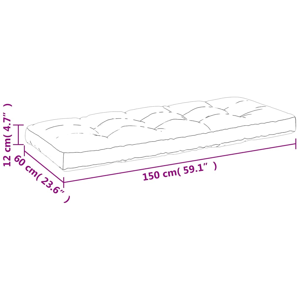 vidaXL Palletkussens 2 st stof antracietkleurig