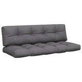 vidaXL Palletkussens 2 st stof antracietkleurig