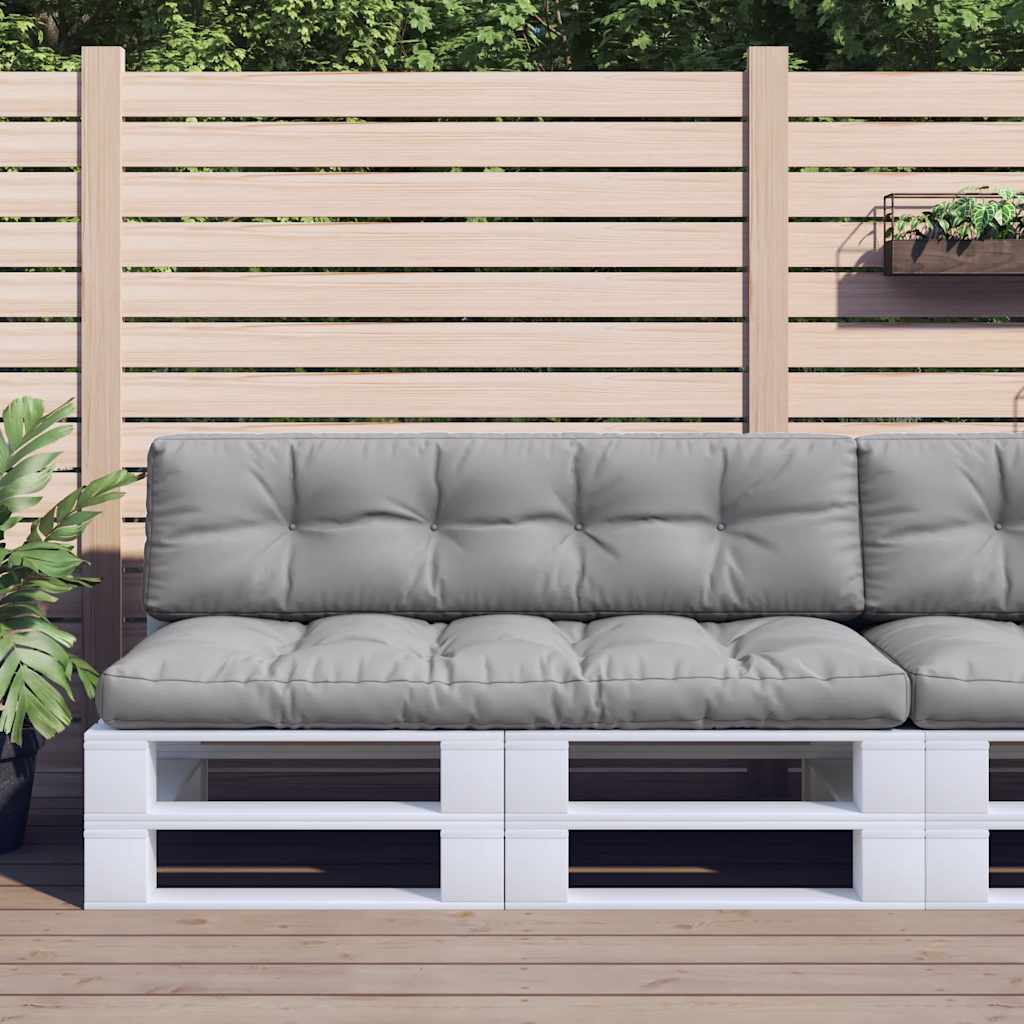 vidaXL Palletkussens 2 st stof antracietkleurig