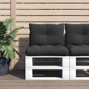 vidaXL Pallet Cushions 2 pcs Fabric Anthracite