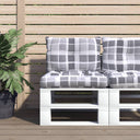 vidaXL Pallet Cushions 2 pcs Fabric Anthracite