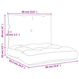 vidaXL Pallet Cushions 2 pcs Fabric Anthracite