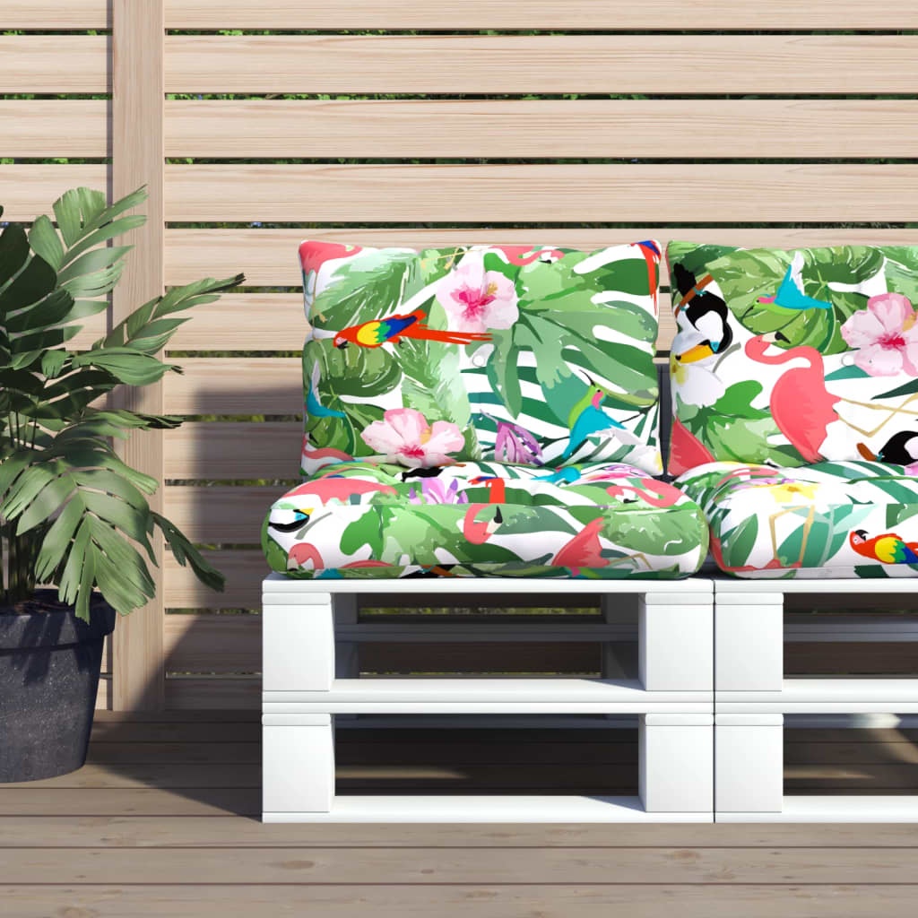 vidaXL Pallet Cushions 2 pcs Fabric Anthracite