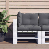 vidaXL Pallet Cushions 2 pcs Fabric Anthracite