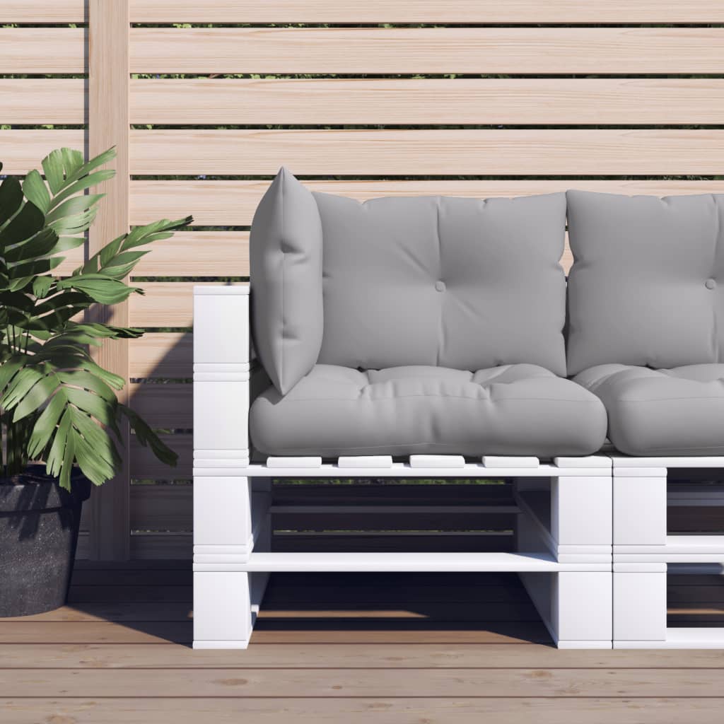 vidaXL Pallet Cushions 2 pcs Fabric Anthracite