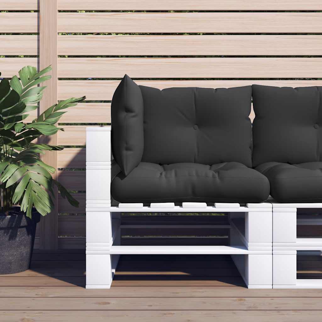 vidaXL Pallet Cushions 2 pcs Fabric Anthracite