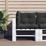 vidaXL Pallet Cushions 2 pcs Fabric Anthracite