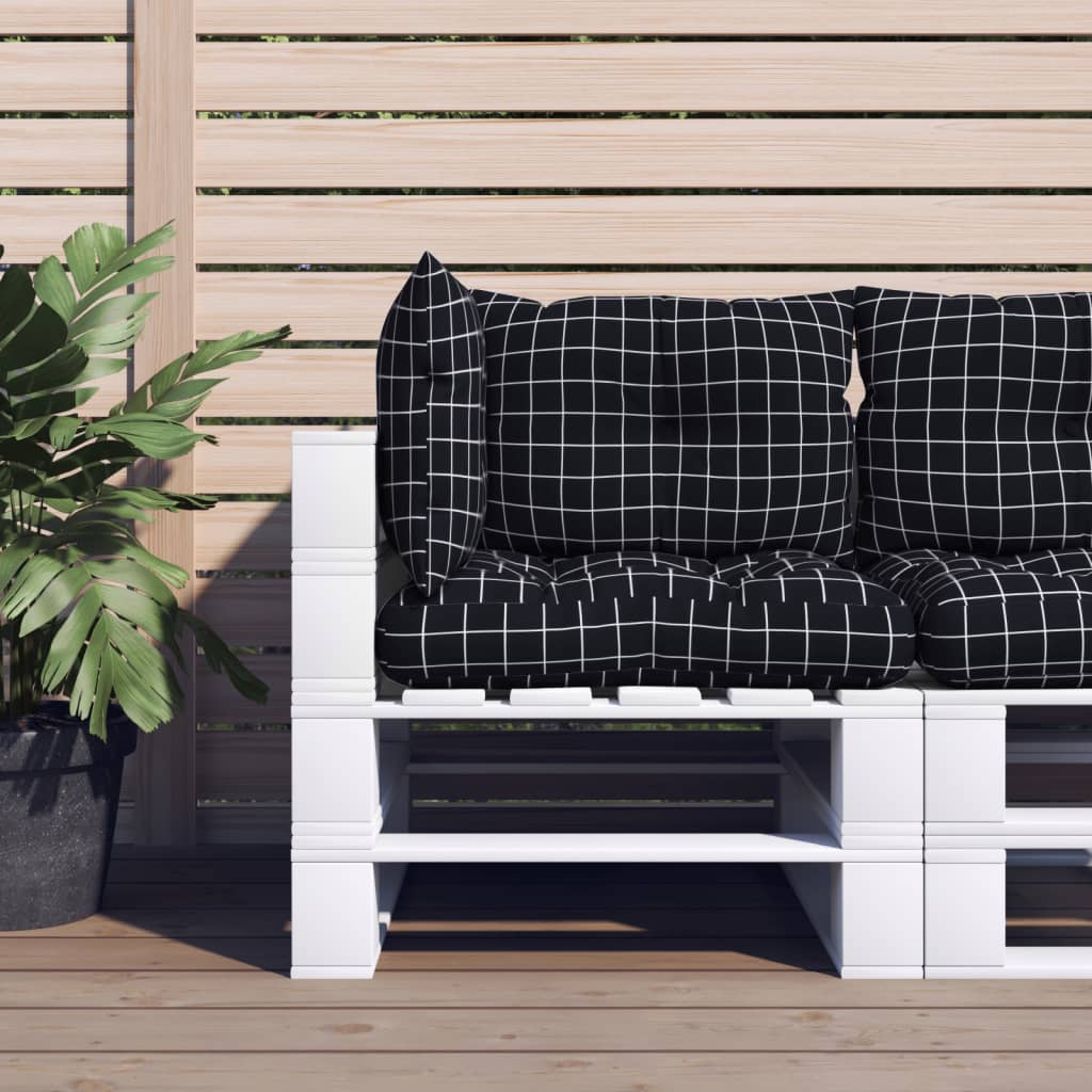 vidaXL Pallet Cushions 2 pcs Fabric Anthracite