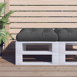 vidaXL Pallet Cushions 2 pcs Fabric Anthracite