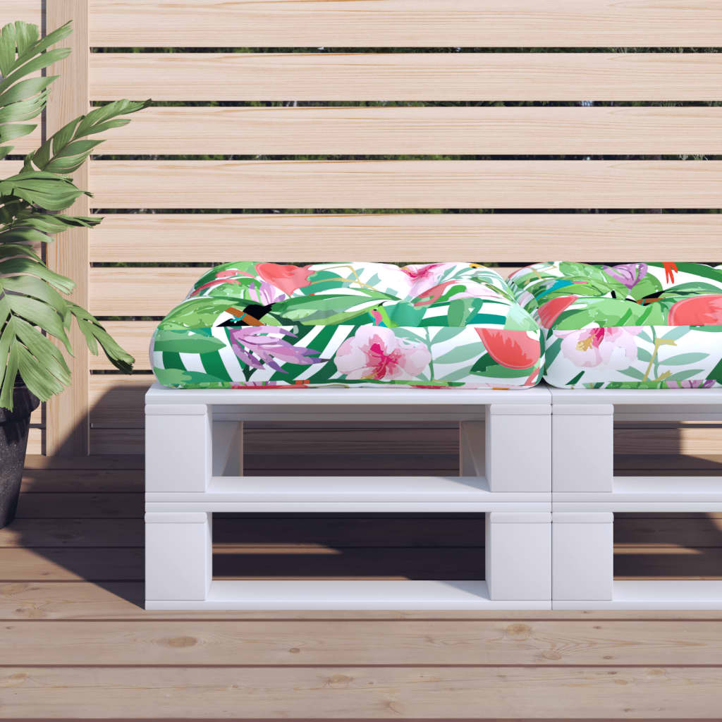 vidaXL Palletkussen 58x58x10 cm stof antracietkleurig