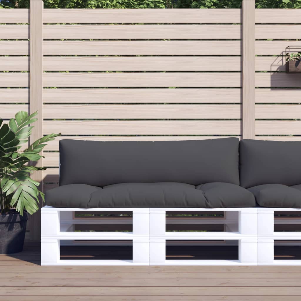 vidaXL Palletkussen 58x58x10 cm stof antracietkleurig