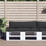 vidaXL Palletkussen 58x58x10 cm stof antracietkleurig