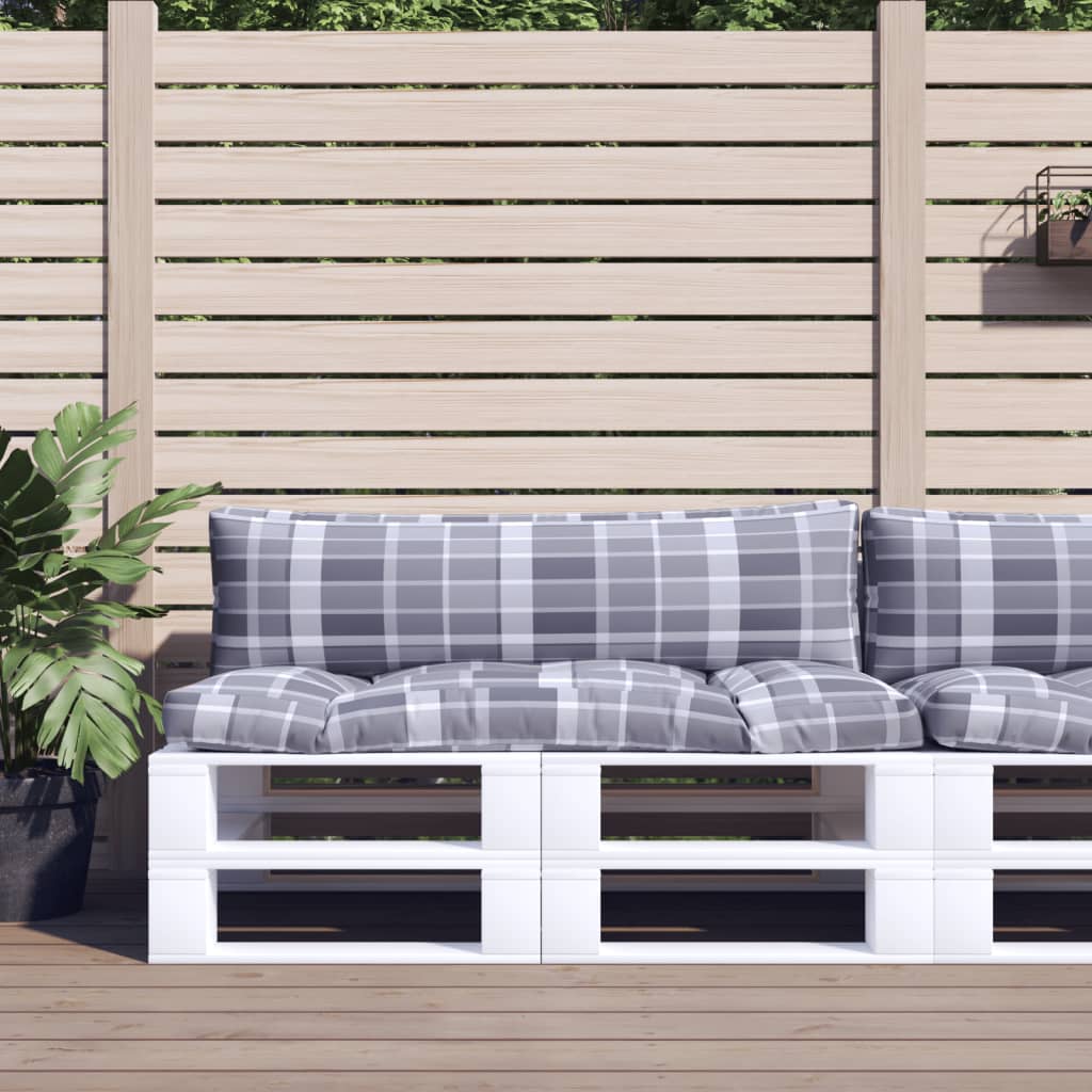 vidaXL Palletkussen 58x58x10 cm stof antracietkleurig