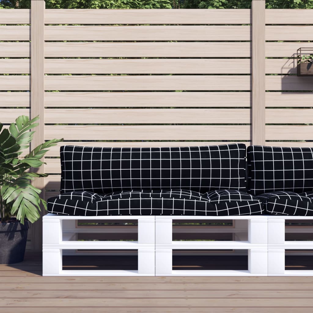 vidaXL Palletkussen 58x58x10 cm stof antracietkleurig