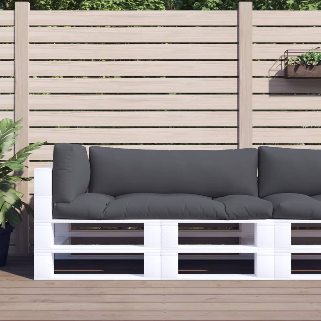 vidaXL Palletkussen 58x58x10 cm stof antracietkleurig