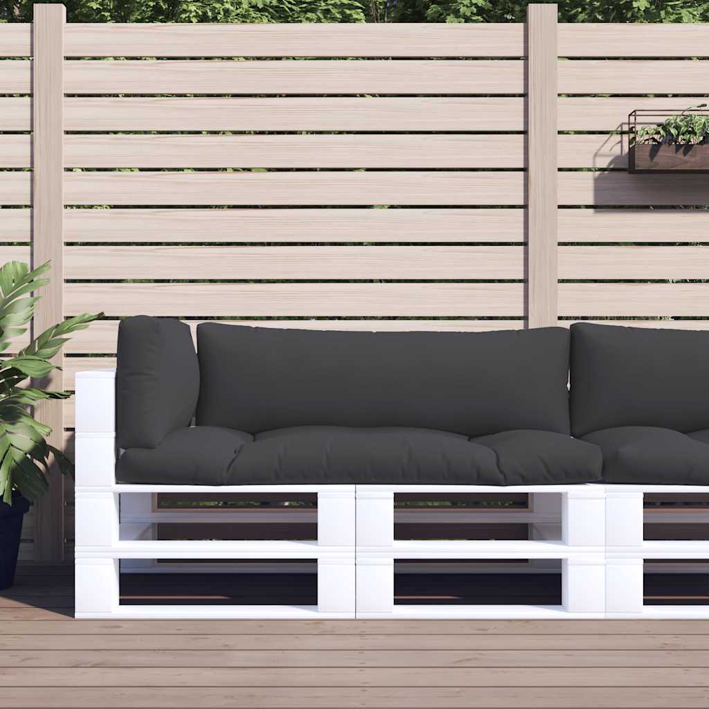 vidaXL Palletkussen 58x58x10 cm stof antracietkleurig