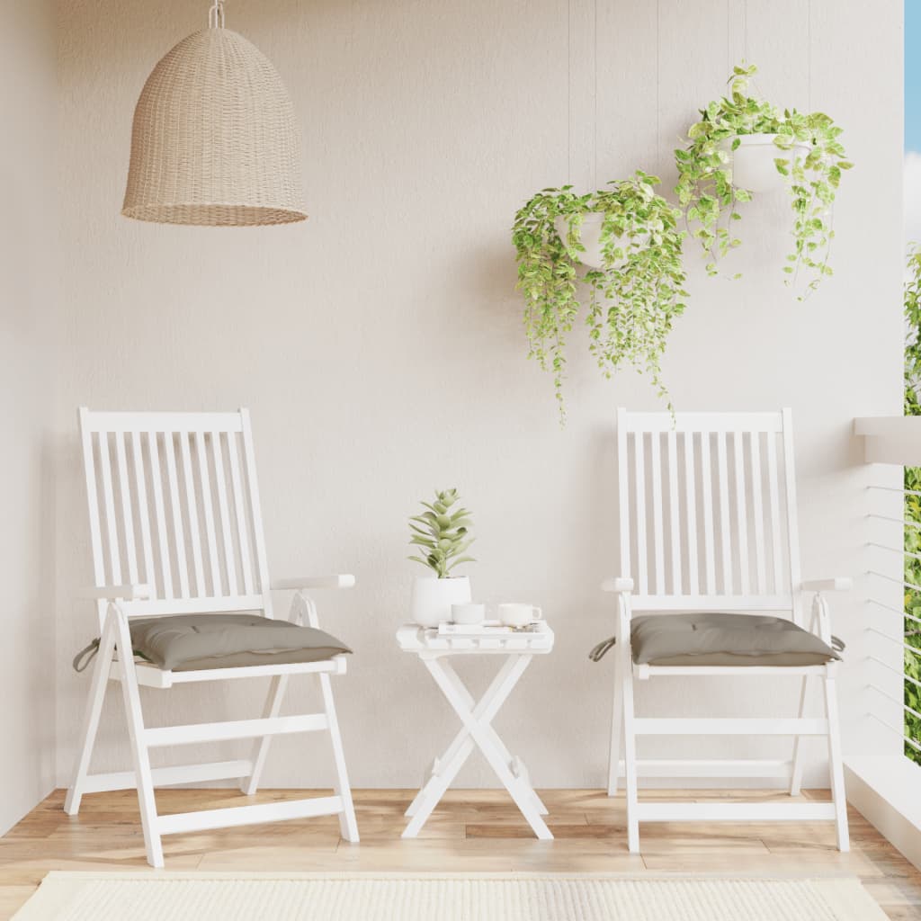 vidaXL Stoelkussens 2 st 40x40x7 cm oxford stof antracietkleurig