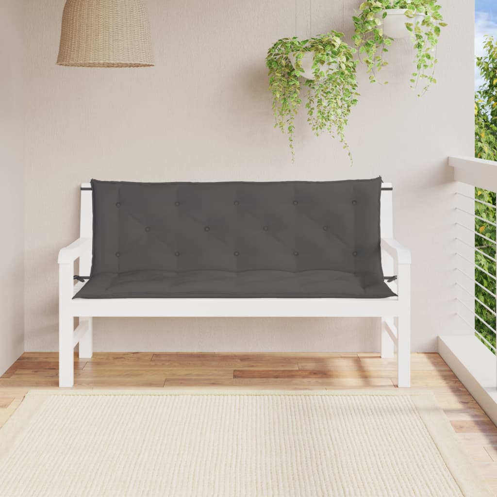 vidaXL Garden Bench Cushions 2 pcs 100x50x7 cm oxford fabric anthracite