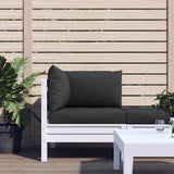 vidaXL Palletkussens 2 st stof antraciet