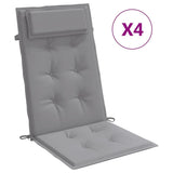vidaXL Stoelkussens 2 st hoge rug oxford stof antracietkleurig