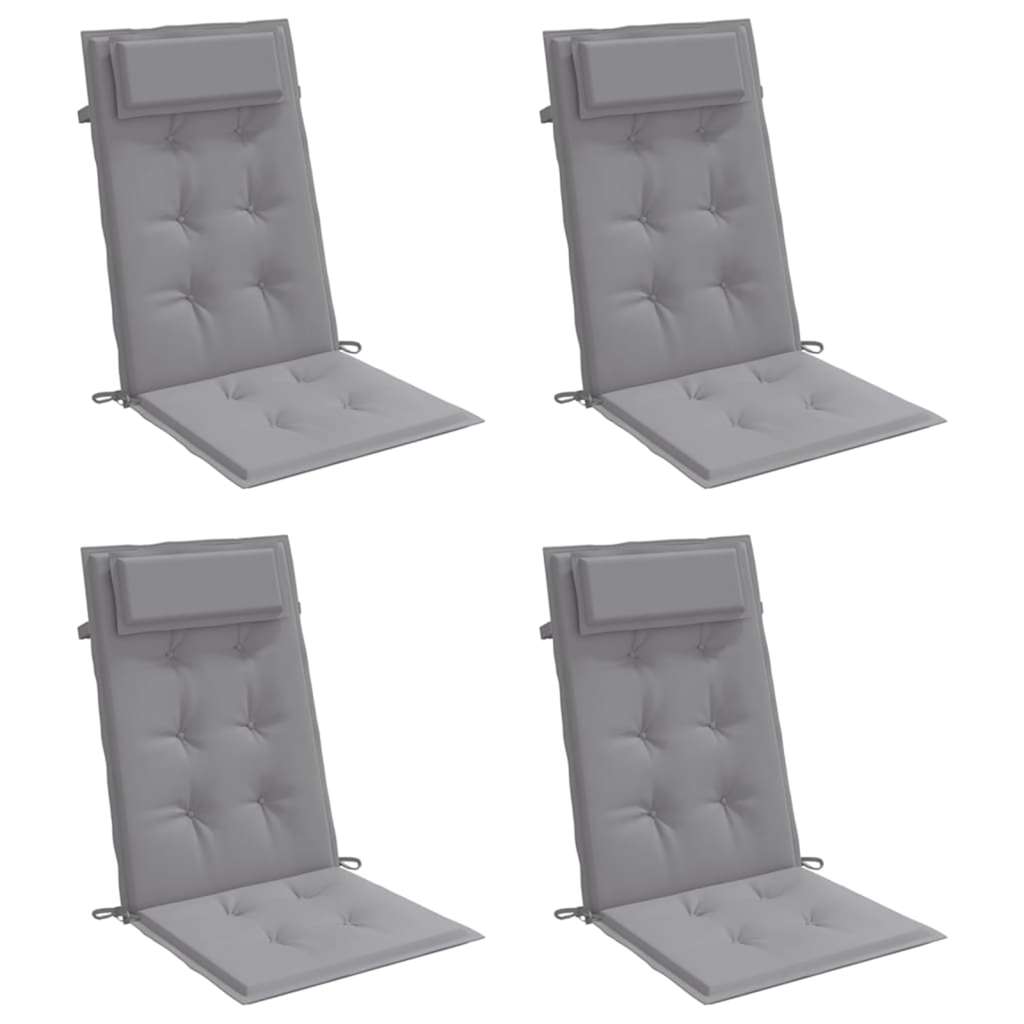 vidaXL Stoelkussens 2 st hoge rug oxford stof antracietkleurig