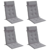 vidaXL Stoelkussens 2 st hoge rug oxford stof antracietkleurig
