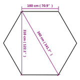 vidaXL Partytent met wanden zeshoekig 3,6x3,1 m taupe 220 g/m²