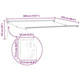 vidaXL Inklapbare Luifel Wit 500 × 300 cm Aluminium