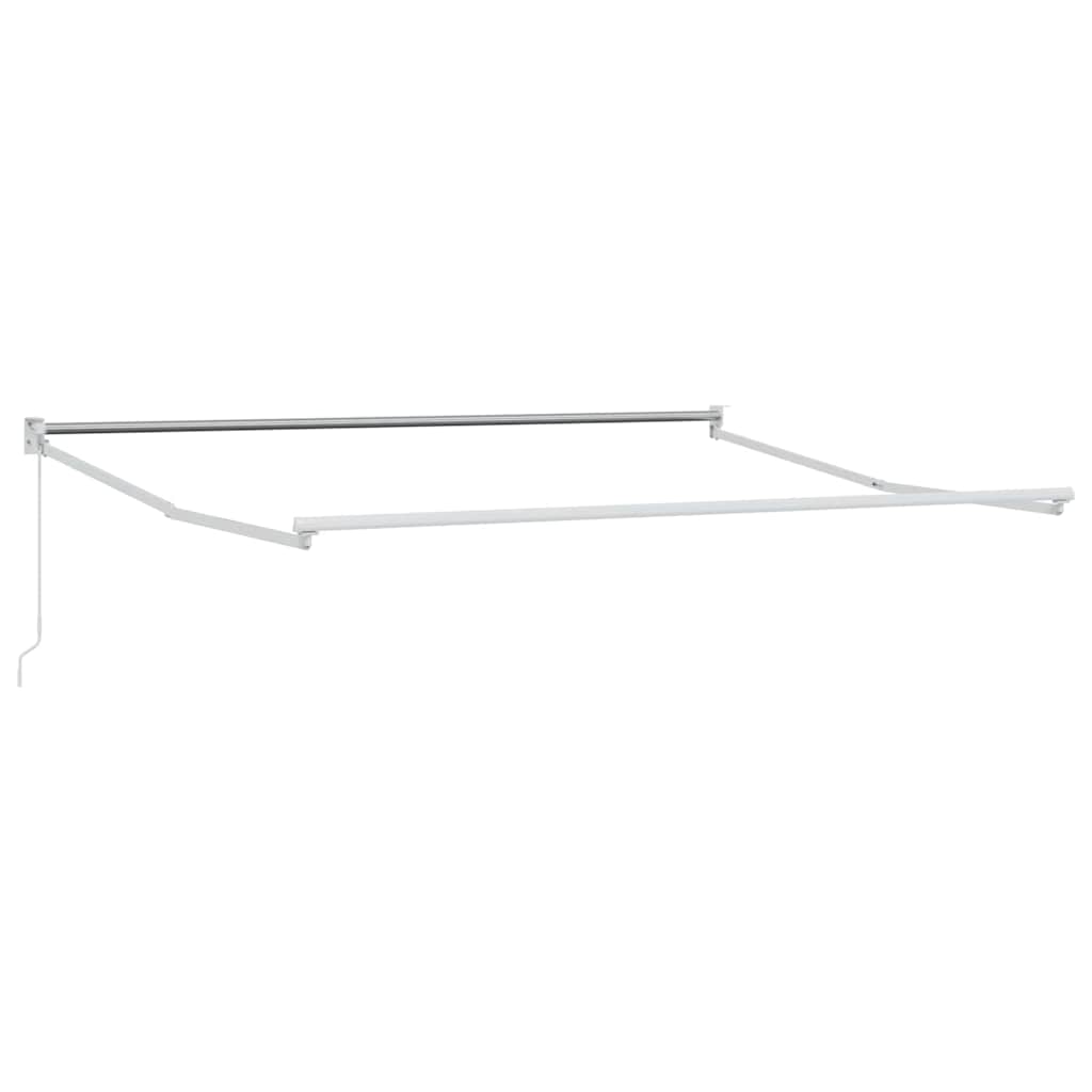 vidaXL Inklapbare Luifel Wit 500 × 300 cm Aluminium