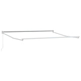 vidaXL Inklapbare Luifel Wit 500 × 300 cm Aluminium