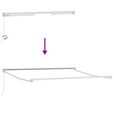 vidaXL Inklapbare Luifel Wit 500 × 300 cm Aluminium