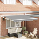 vidaXL Inklapbare Luifel Wit 500 × 300 cm Aluminium