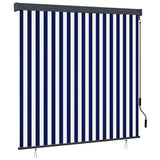 vidaXL Rolgordijn voor buiten 60x250 cm blauw en wit