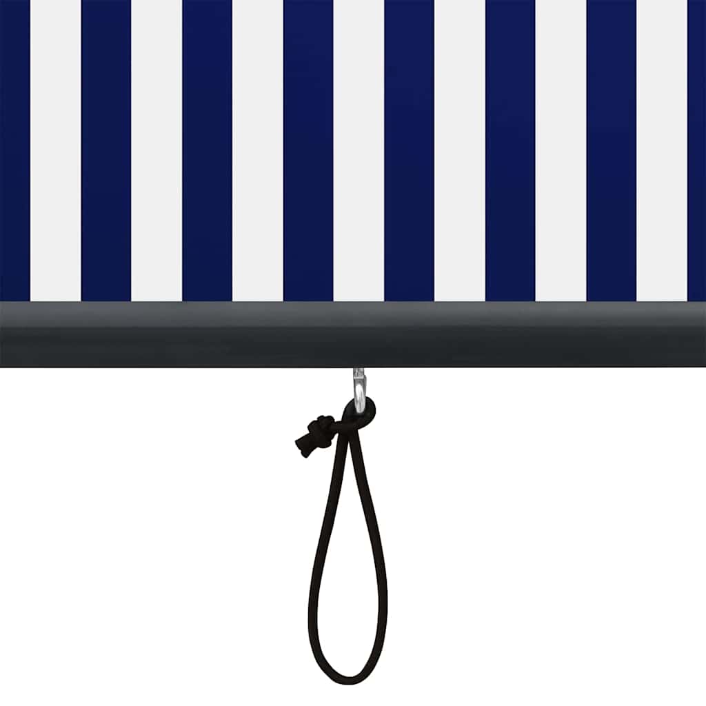 vidaXL Rolgordijn voor buiten 60x250 cm blauw en wit