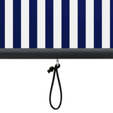 vidaXL Rolgordijn voor buiten 60x250 cm blauw en wit