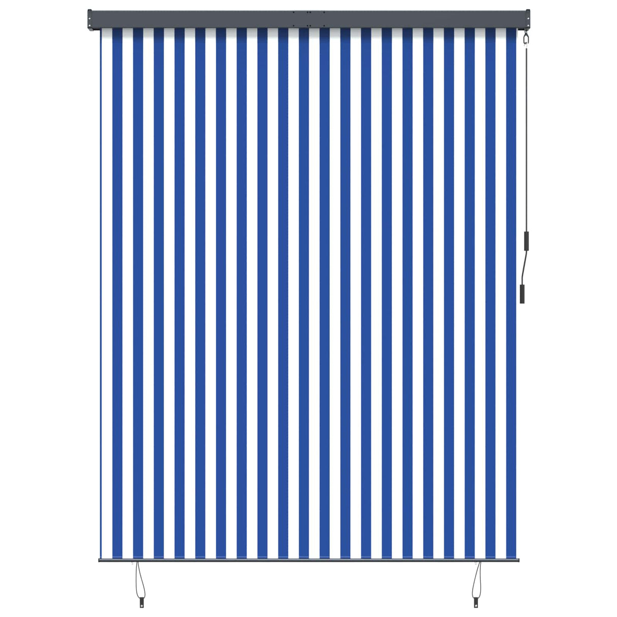 vidaXL Rolgordijn voor buiten 60x250 cm blauw en wit