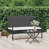 vidaXL Tuinbank met kussen 105 cm poly rattan bruin