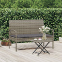 vidaXL Tuinbank met kussen 105 cm poly rattan bruin