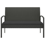 vidaXL Tuinbank met kussen 105 cm poly rattan bruin