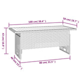 vidaXL 2-delige Loungeset met kussens poly rattan zwart