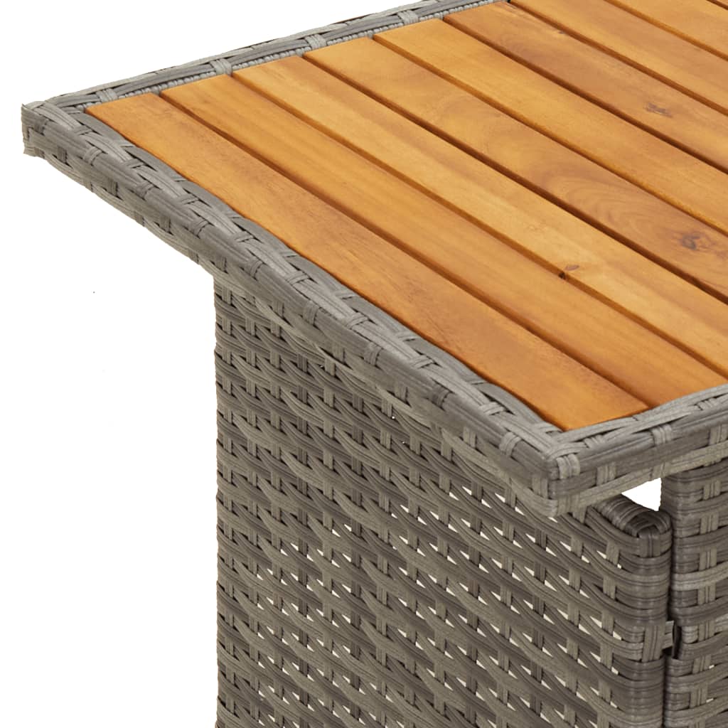vidaXL 4-delige Loungeset met kussens poly rattan zwart