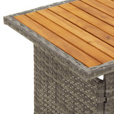 vidaXL 4-delige Loungeset met kussens poly rattan zwart